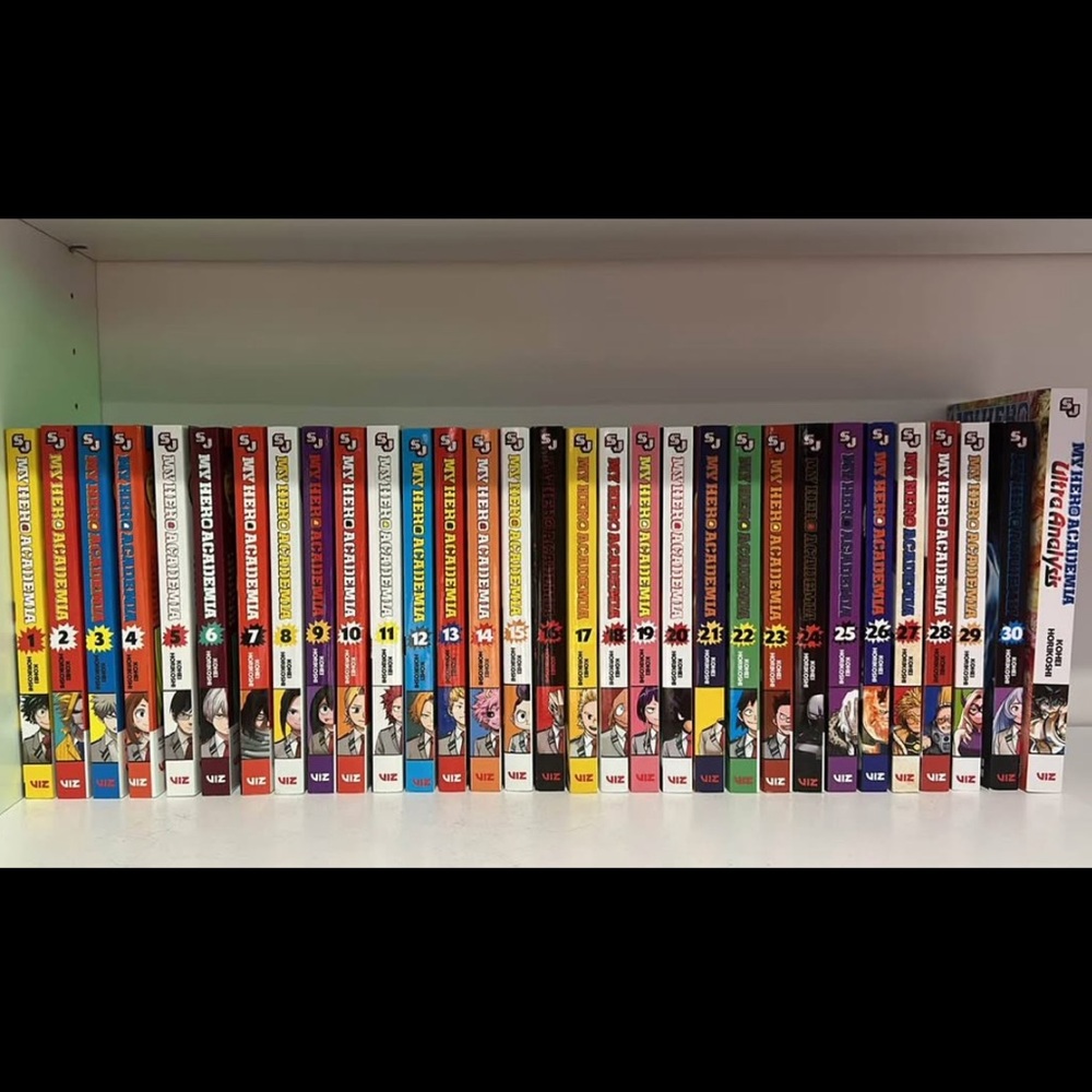My Hero Academia Manga Volumes 1-30 Colorful Spine Set